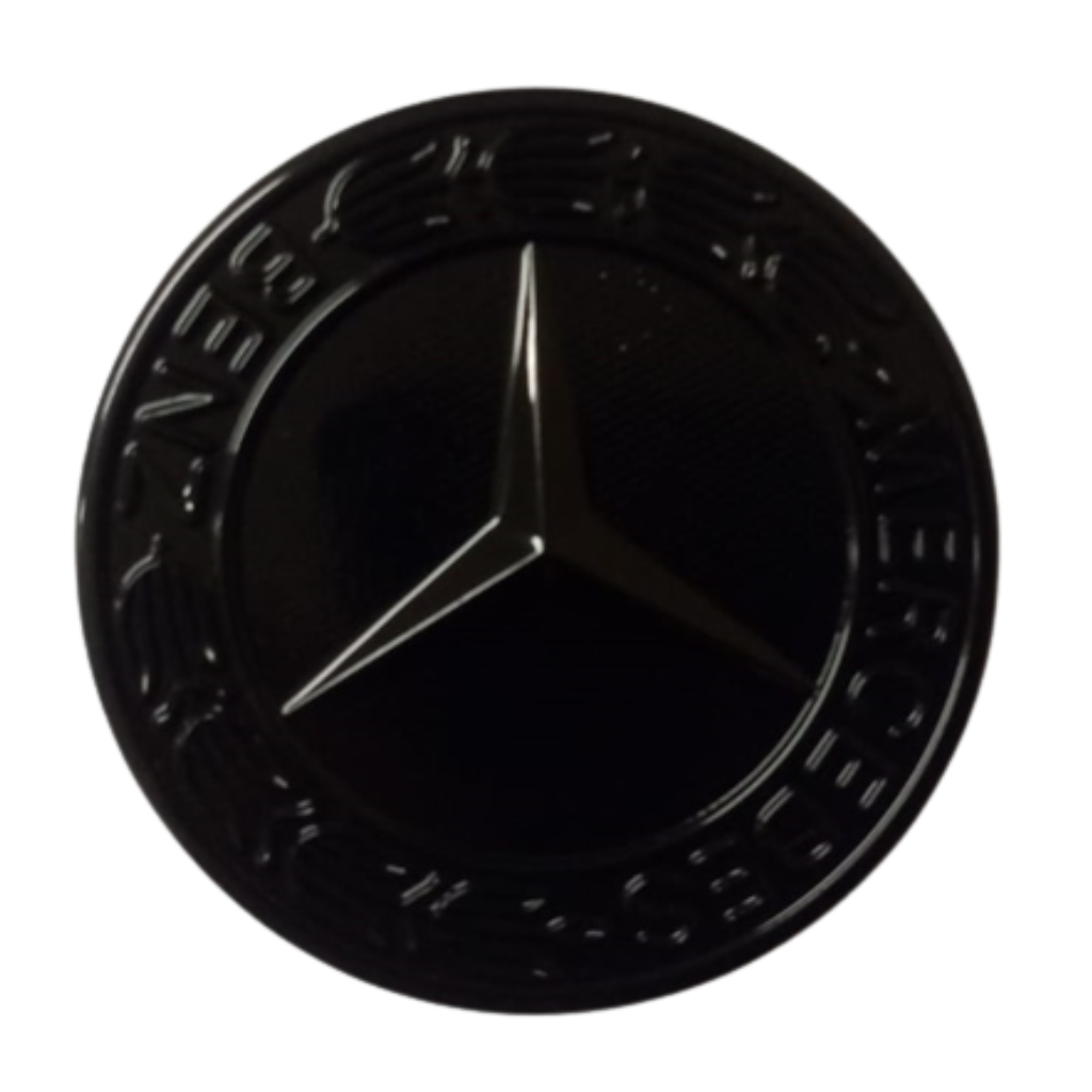 Mercedes Benz - Flat Bonnet Badge - Black - Gloss