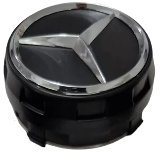 Wheel Cap - Mercedes Benz - Pop Out - Black Centre With Silver Emblem - Prices are per wheel cap