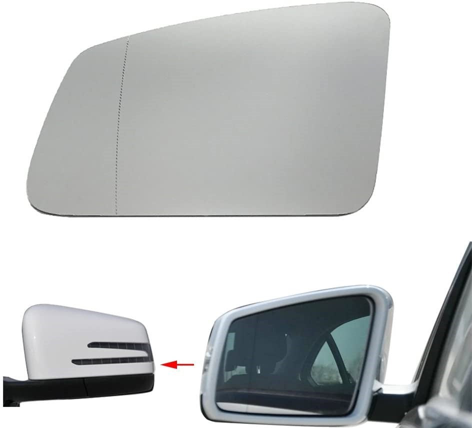 Side Mirror Glass - Left - Without Blind Spot - A,B,C,E,CLA,CLS,S,ML,GL / W176,W246,W204,W212,W207,W117,W218,W221  10-22