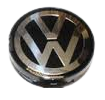 Wheel Cap - Volkswagen - Medium - Flat - Black & Chrome - Prices are per wheel cap