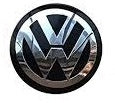 Wheel Cap - Volkswagen - Small - Round - Black & Chrome - Prices are per wheel cap