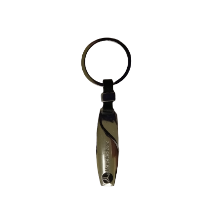 Key Ring Metal Silver Key Ring with Mercedes Benz Symbol