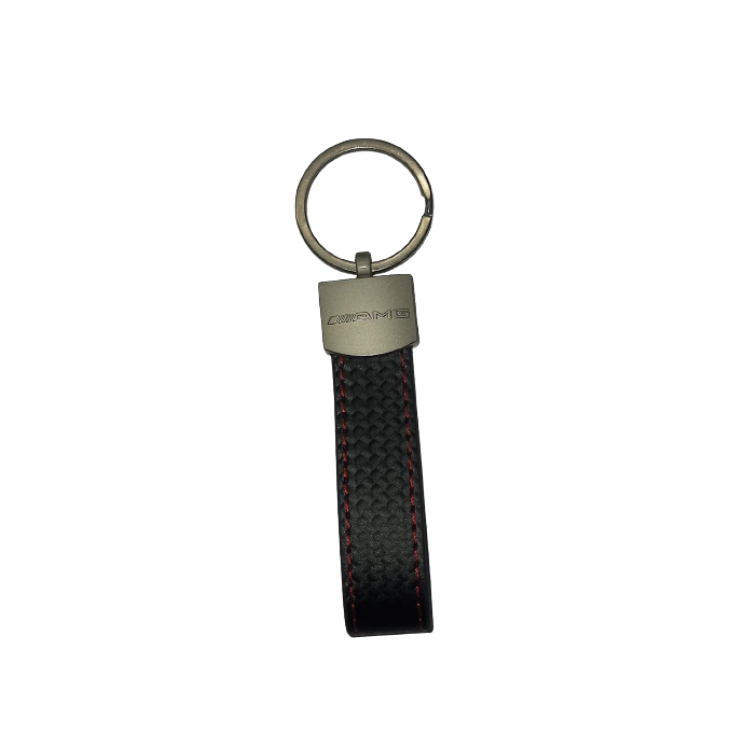 Key Ring Leather strap - Red Stiching - AMG - Mercedes