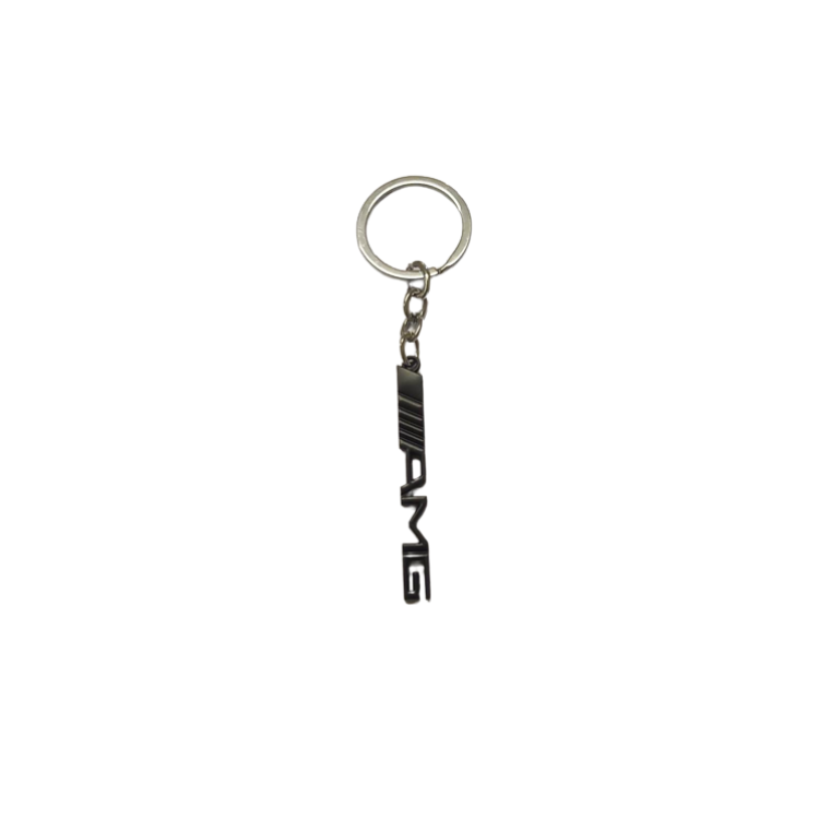 Key Ring Metal - Black - AMG Shape - Mercedes