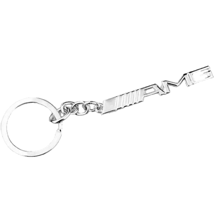 Key Ring Metal - Chrome - AMG Shape - Mercedes