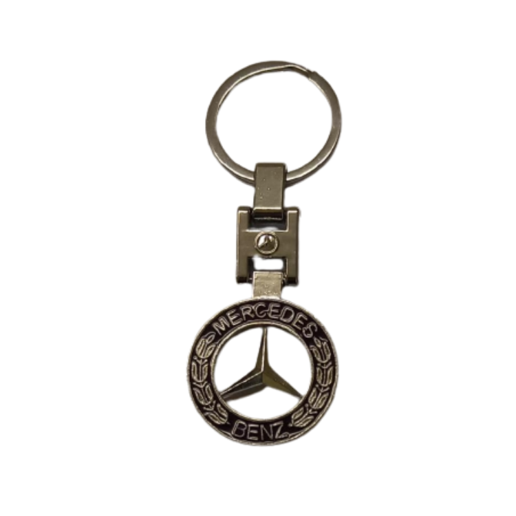 Metal Key ring with Cut Out Mercedes Symbol