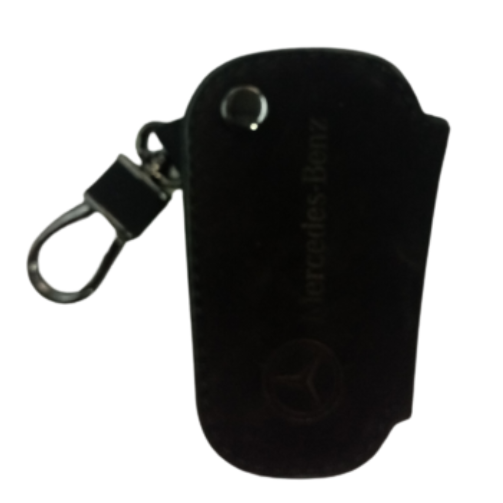 Key Ring - Mercedes Benz - Black Suede Key Pocket