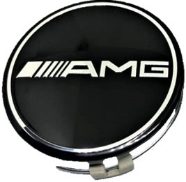 Wheel Cap - Mercedes Benz - AMG - Flat - Black With Silver AMG - Prices are per wheel cap
