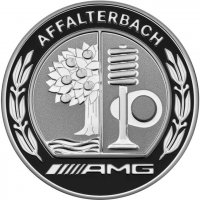 Wheel Cap Mercedes Benz - AMG - Affalterbach - Flat - Silver & Black - Prices are per wheel cap