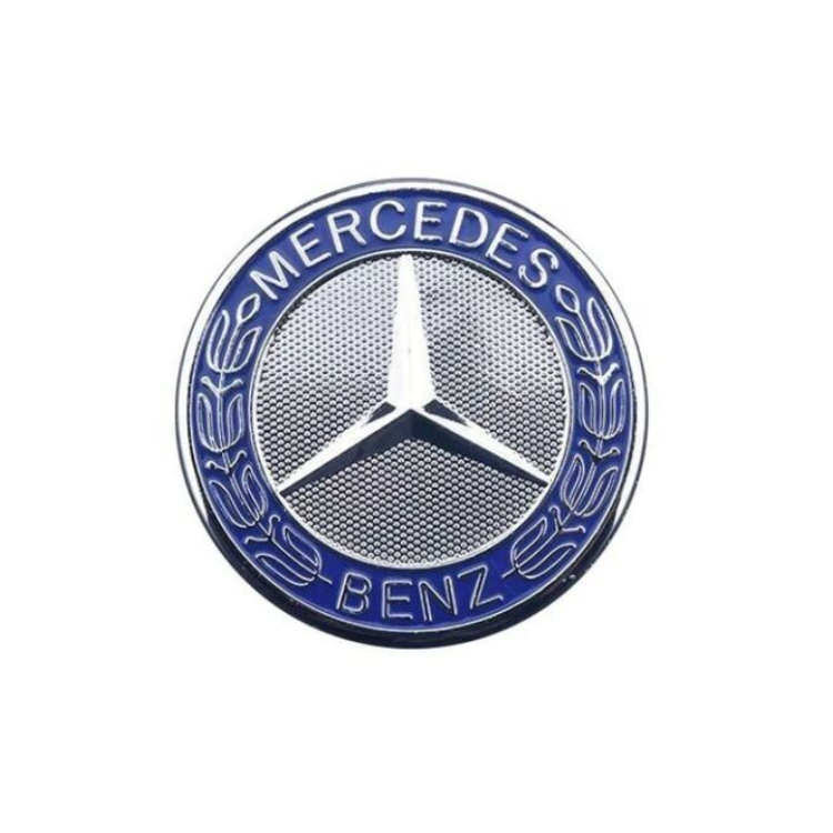 Wheel Cap - Mercedes Benz - Flat - Light Blue & Solid Silver - Prices are per wheel cap