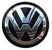 Wheel Cap - Volkswagen - Large - Round - Black & Chrome - Prices are per wheel cap