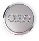Wheel Cap - Audi - Dark Silver with Bright Silver Symbol - Medium Rim - Prices are per wheel cap