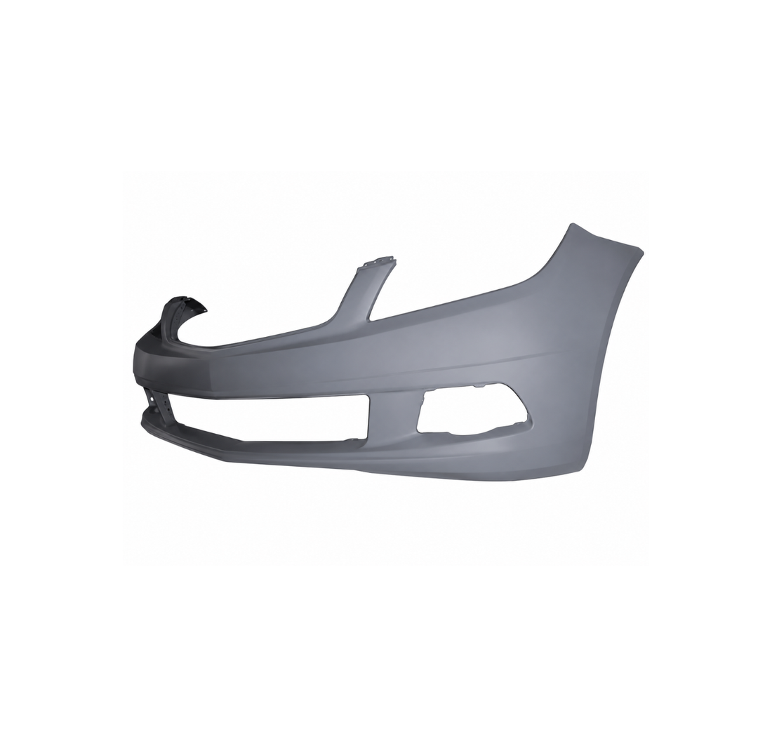 Gray car bumper on a white background